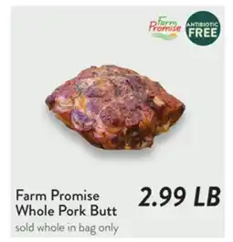 Fresh Thyme Farm Promise Whole Pork Butt offer