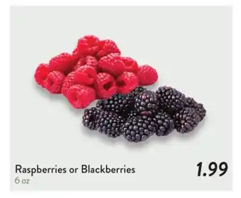 Fresh Thyme Raspberries or Blackberries offer