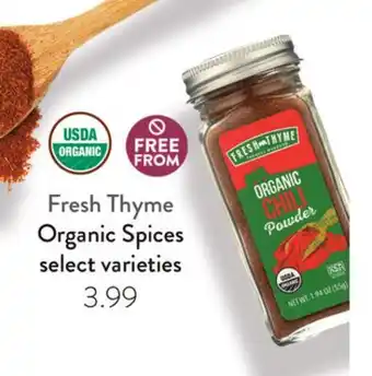 Fresh Thyme Fresh Thyme Organic Spices offer