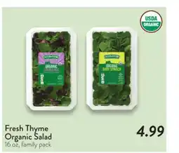 Fresh Thyme Fresh Thyme Organic Salad offer