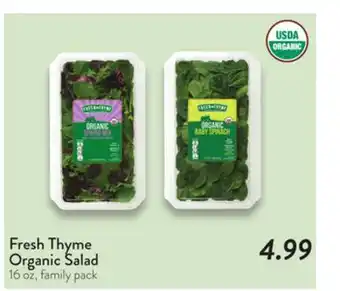 Fresh Thyme Fresh Thyme Organic Salad offer