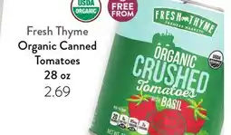 Fresh Thyme Fresh Thyme Organic Canned Tomatoes offer