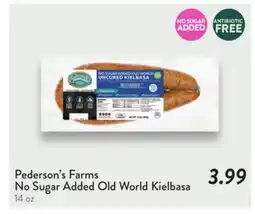 Fresh Thyme Pederson's Farms No Sugar Added Old World Kielbasa offer