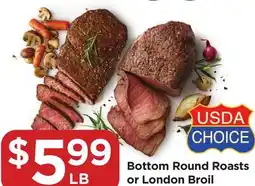 Food 4 Less Bottom Round Roasts or London Broil offer