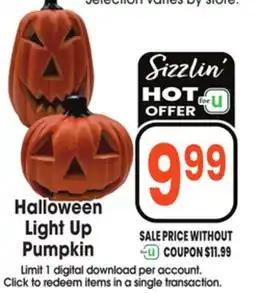 Jewel-Osco Halloween Light Up Pumpkin offer