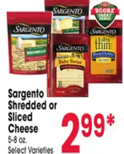 Jewel-Osco Sargento Shredded or Sliced Cheese offer