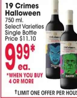 Jewel-Osco 19 Crimes Halloween offer