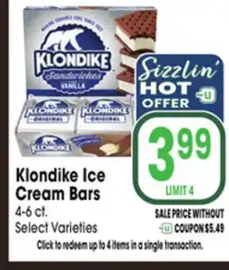 Jewel-Osco Klondike Ice Cream Bars offer