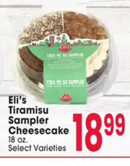 Jewel-Osco Eli's Favori Tiramisu Sampler Cheesecake offer