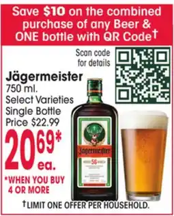 Jewel-Osco Jägermeister offer