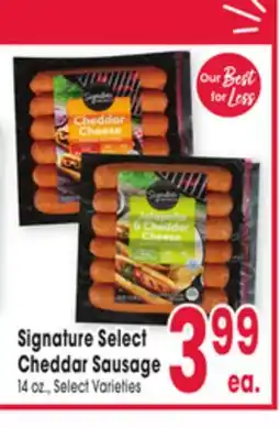 Jewel-Osco Signature Select Cheddar Sausage offer