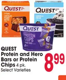 Jewel-Osco QUEST Protein and Hero Bars or Protein Chips offer