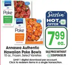 Jewel-Osco Annasea Authentic Hawaiian Poke Bowls offer