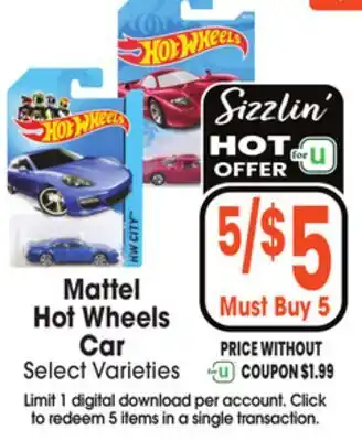 Jewel-Osco Mattel Hot Wheels Car offer