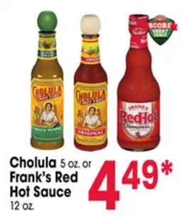Jewel-Osco Cholula 5 oz. or Frank's Red Hot Sauce 12 oz offer