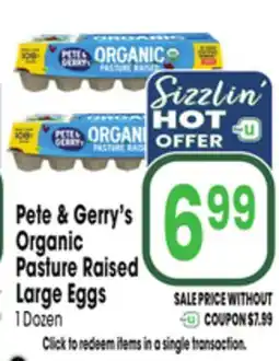 Jewel-Osco Pete & Gerry's Organic Pasture Raised Large Eggs offer