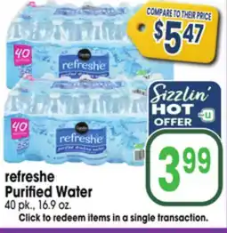 Jewel-Osco refreshe Purified Water offer