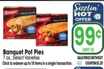 Jewel-Osco Banquet Pot Pies offer