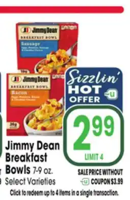 Jewel-Osco Jimmy Dean Breakfast Bowls offer