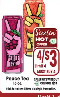Jewel-Osco Peace Tea offer