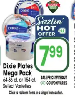 Jewel-Osco Dixie Plates Mega Pack offer