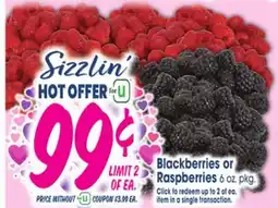 Jewel-Osco Blackberries or Raspberries offer