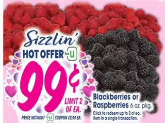 Jewel-Osco Blackberries or Raspberries offer