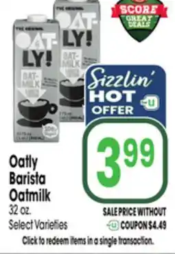 Jewel-Osco Oatly Barista Oatmilk offer