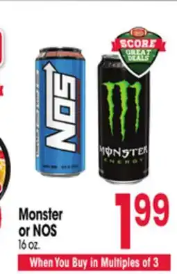 Jewel-Osco Monster or NOS offer