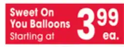 Jewel-Osco Sweet On You Balloons offer