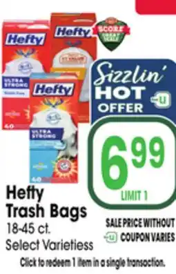 Jewel-Osco Hefty Trash Bags offer