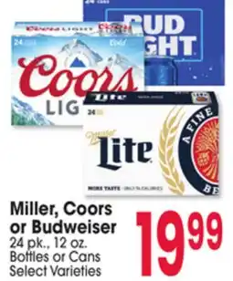Jewel-Osco Miller, Coors or Budweiser or Budweiser offer