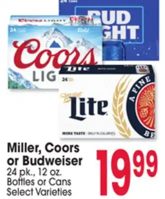 Jewel-Osco Miller, Coors or Budweiser or Budweiser offer