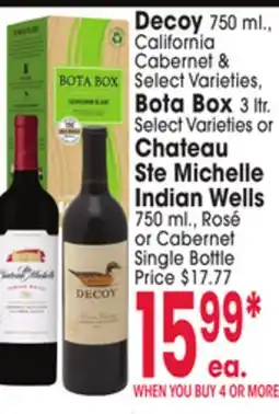 Jewel-Osco Decoy 750 ml., California Cabernet offer