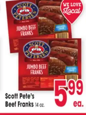 Jewel-Osco Scott Pete's Beef Franks offer