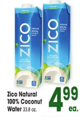 Jewel-Osco Zico Natural 100% Coconut 100% Coconut Water offer
