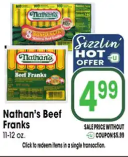 Jewel-Osco Nathan's Beef Franks offer