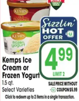 Jewel-Osco Kemps Ice Cream or Frozen Yogurt offer