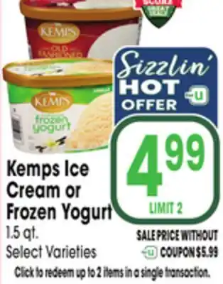 Jewel-Osco Kemps Ice Cream or Frozen Yogurt offer
