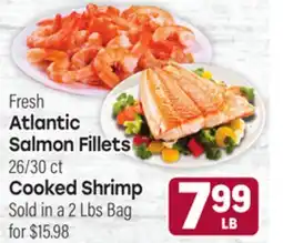 Tony’s Fresh Market Fresh Atlantic Salmon Fillets 26/30 ct Cooked Shrimp offer