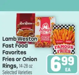 Tony’s Fresh Market Lamb Weston Fast Food Favorites Fries or Onion Rings offer