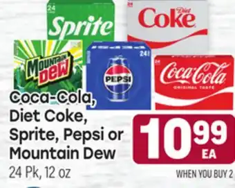 Tony’s Fresh Market Coca-Cola, Diet Coke, Sprite, Pepsi or Mountain Dew offer