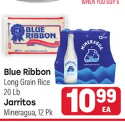 Tony’s Fresh Market Blue Ribbon Long Grain Rice 20 Lb Jarritos Mineragua, 12Pk offer