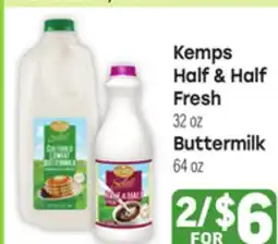 Tony’s Fresh Market Kemps Half & Half Fresh 32 oz. Buttermilk 64 oz offer