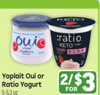 Tony’s Fresh Market Yoplait Oui or Ratio Yogurt offer