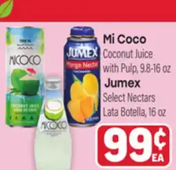Tony’s Fresh Market Mi Coco Coconut Juice with Pulp, 9.8-16oz Jumex Select Nectars Lata Botella, 16oz offer
