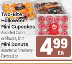 Tony’s Fresh Market Two-Bite Halloween Assorted Colors or Flavors, 12ct, Mini Donuts Assorted or Strawberry Flavors, 8oz offer