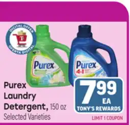 Tony’s Fresh Market Purex Laundry Detergent offer