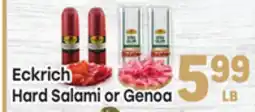 Tony’s Fresh Market Eckrich Hard Salami or Genoa offer