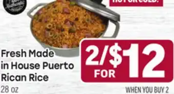 Tony’s Fresh Market Fresh Made in House Puerto Rican Rice offer